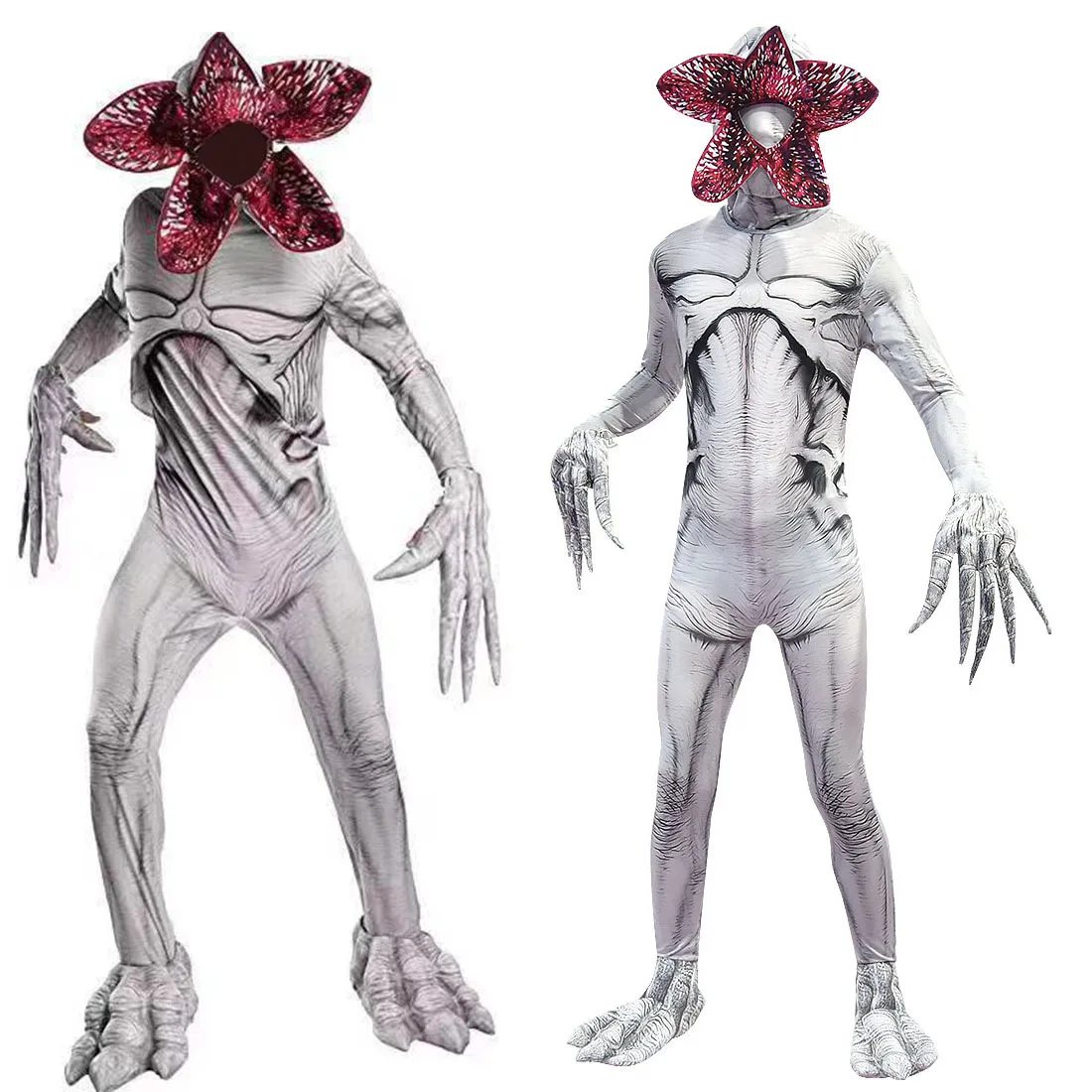 

Stranger Things Man-eater Flower Scary Fortress Cosplay Demogorgon Halloween Costume for Kids Carnival Party Creepy Clothes Mask