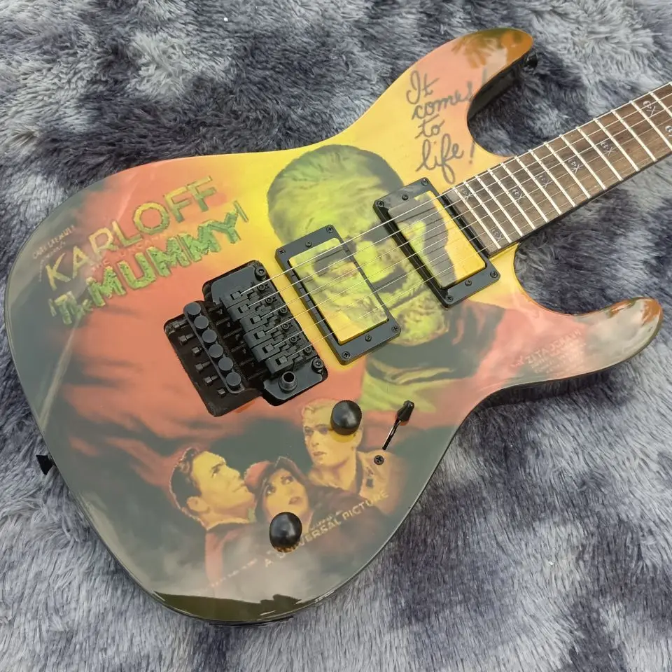 

2021!Free Shipping Kirk Hammett Metallic KH2 M-II Mummy Karloff Tlmummy Electric Guitar
