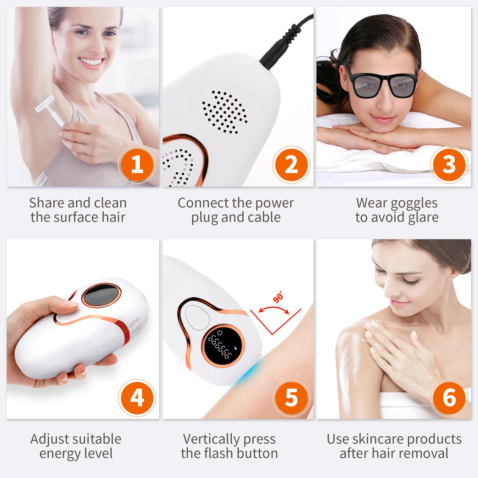 Home Electric Cool IPL Epilator Permanent Hair Removal 999999 Flash Laser Epilator Women Facial Light Pulse Body Hair Remover enlarge