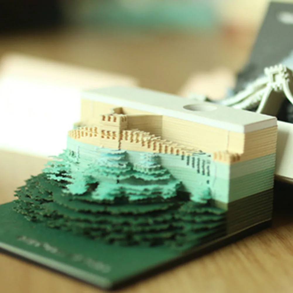 Высокие DIY бумажные заметки художественный строительный блок 3D украшения Липкие