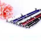 4 в 1, металлическая шариковая ручка со светодиодной указкой и сенсорным экраном