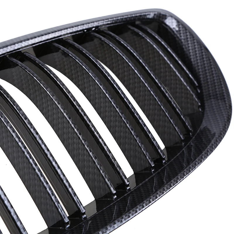 Передняя решетка автомобиля POSSBAY 2 шт. имитация углеродного волокна стиль для BMW 3