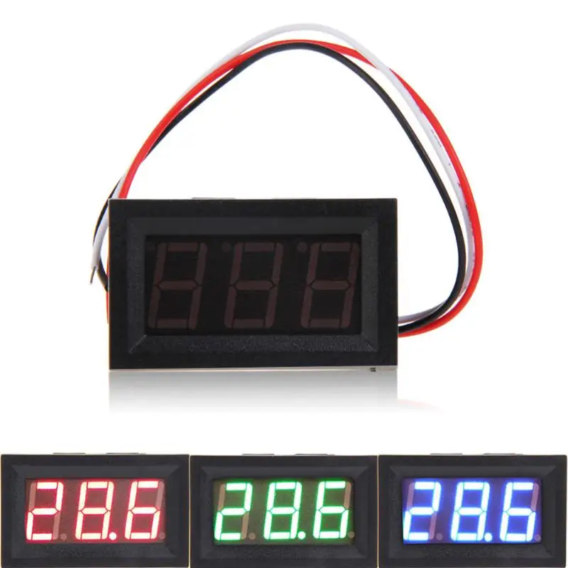 Мини DC 0 10V RGB светодиодный Панель цифровой Дисплей Напряжение