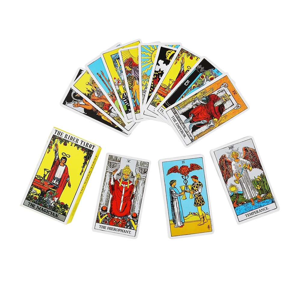 78Pcs/Set Hot Sale Full English Radiant Rider Wait Tarot Cards Factory Made Smith Tarot Deck Board Game Cards 5 options rider wait tarot cards game centenary edition animal shadowscapes radiant classic tarot board game 78 pcs set