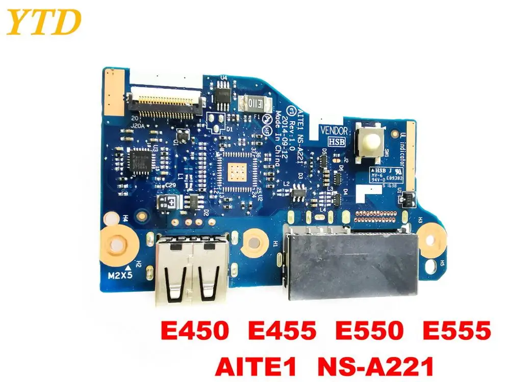 Оригинальный Для Lenovo E450 E455 E550 E555 Плата USB AITE1 NS A221 испытанное хорошее Бесплатная