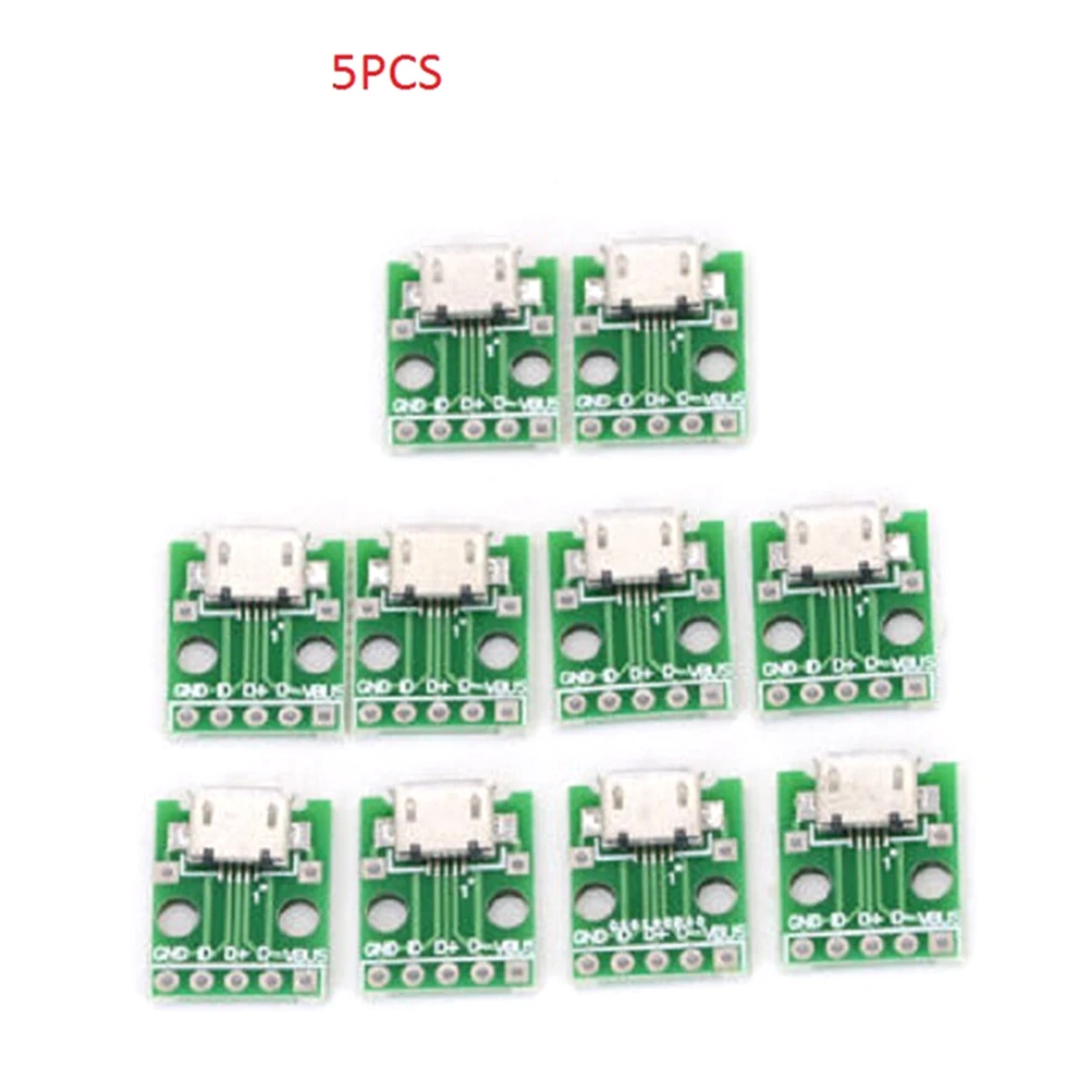 

5pcs/lot B Type PCB Converter MIni USB to DIP Adapter 5pin Female Connector Best Promotion