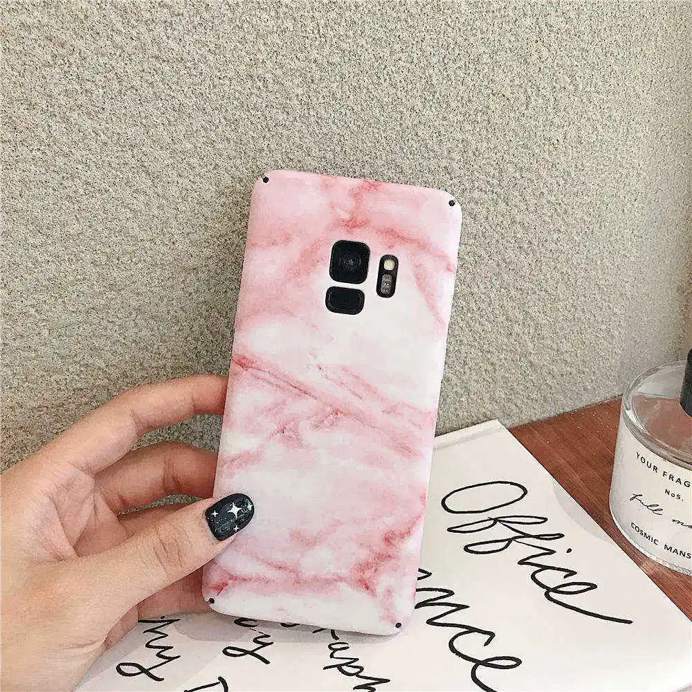 19 Ультра-тонкий Мрамор телефон чехол s для samsung Galaxy S10 S9 S8 Примечание 10 плюс S10E Note 8 9 S7 Edge Чехол Жесткий PC Матовая накладка на заднюю панель - Цвет: 19