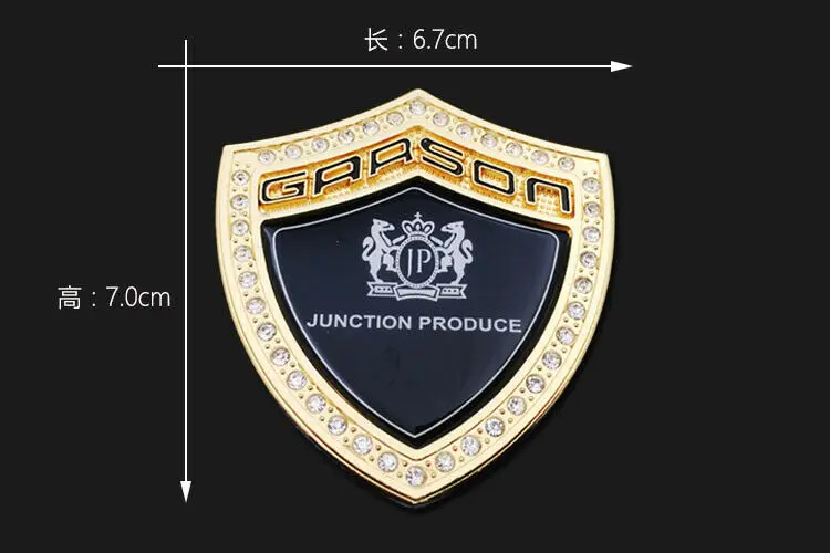 

Metal JUNCTION PRODUCE JP Garson Luxury VIP Car Emblems Badge Decal Sticker JDM