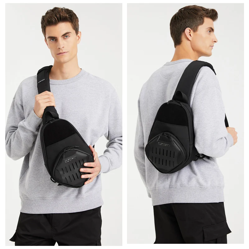 

Fashion Men Tactical Shoulder Bags Outdoor Waterproof Chest Bag USB Charging Teenager Messenger Bag Male Crossbody Travel Pack
