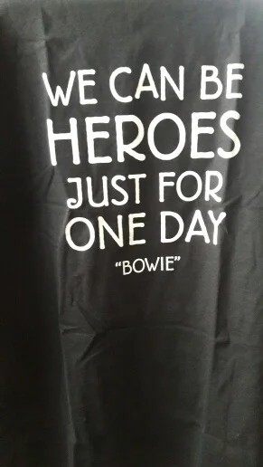 

Women Shirts David Bowie Shirt We Can Be Heroes Just for One Day Letter Print Women T Shirt Casual Cotton Funny Shirt XC