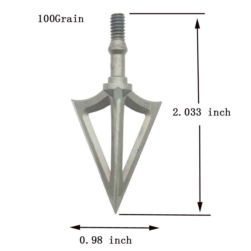9 шт. стрела для стрельбы из лука лезвие Broadhead 3 фиксированных лезвия 100 зернистая