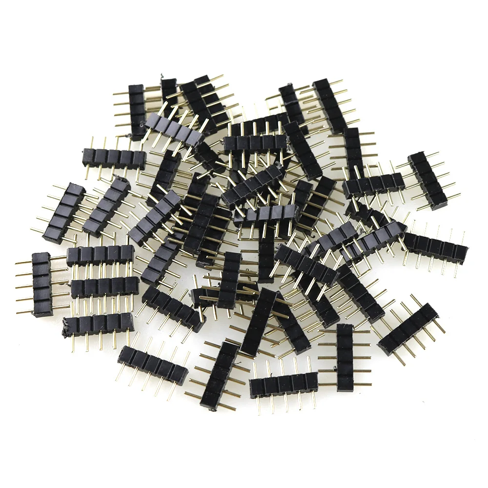 10PCS 4Pin RGB / 5Pin RGBW LED Strip Connector RGBWW 5/4 Pin Needle Male type Double For 5050 3528 | Обустройство дома
