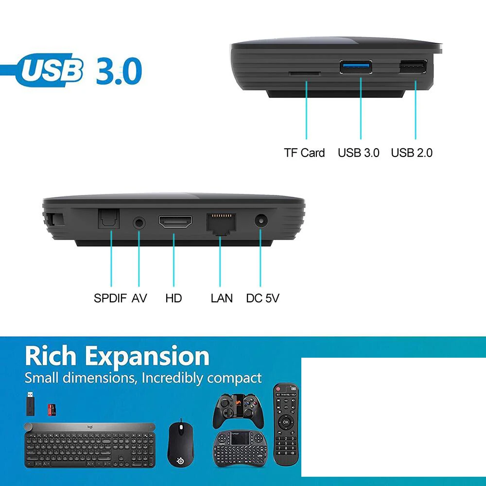 HK1 BOX Android 9 0 Smart TV Box Amlogic S905X3 1000M 2 4G & 5G Dual Wifi 8K 4 Гб RAM 32 64 128 ГБ ROM Set Top Box|ТВ-приставки и