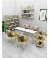 marble single double european manicure table manicure manicure taipei european style manicure table chair set gold iron art
