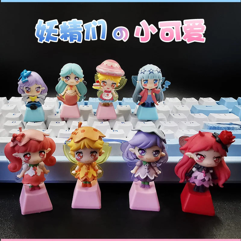 

1pc Cartoon Personality Gaming Keycap Elves Keycaps festival gift For Cherry MX Mechanical Keyboard Three-dimensional Key Cap