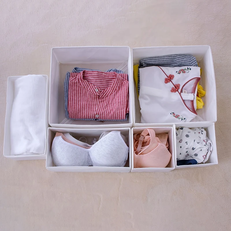 Коробка для одежды набор из 6 организация носков ремней и украшений в вашем гардеробе или комоде|Коробки