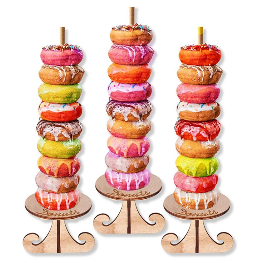 Настольная подставка для конфет в виде пончика Милая тележка украшение свадьбы