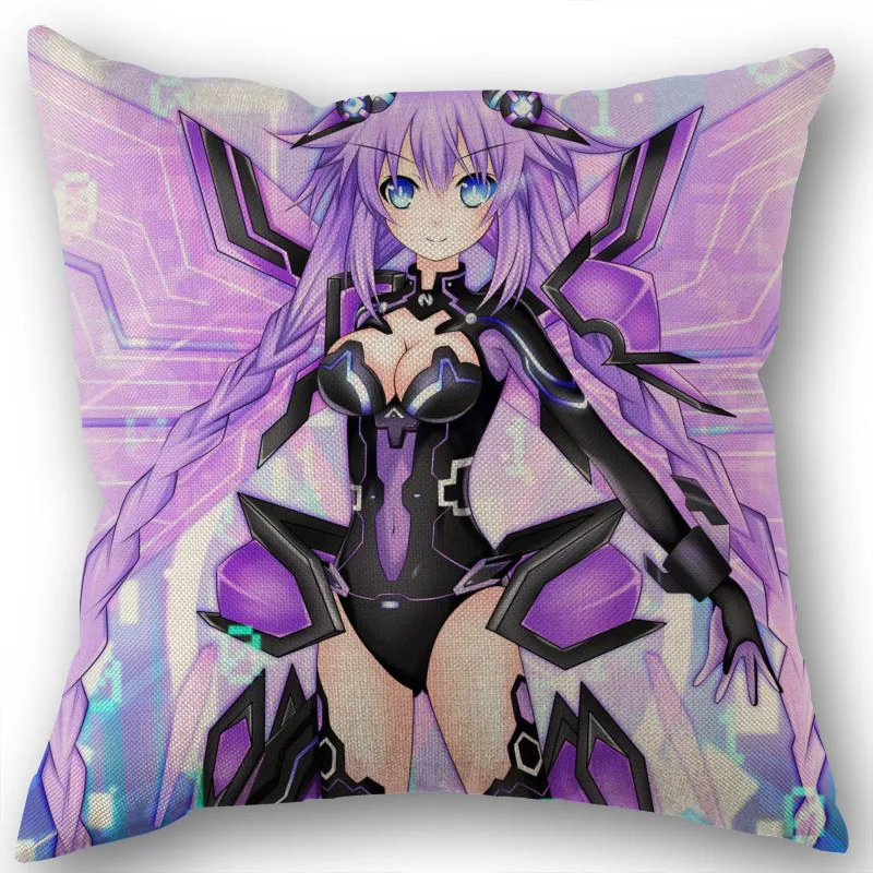 Japanese Anime Hyperdimension Neptunia Cushion Pillow Tent Office Home Cotton Linen Zippered Pillowcase Family Accessories | Дом и сад