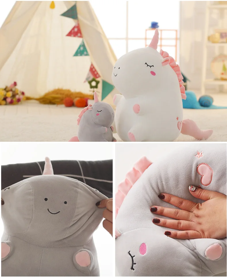 Единорог кукла девушка сердце плюшевые игрушки прокатки Спящая Подушка Детская