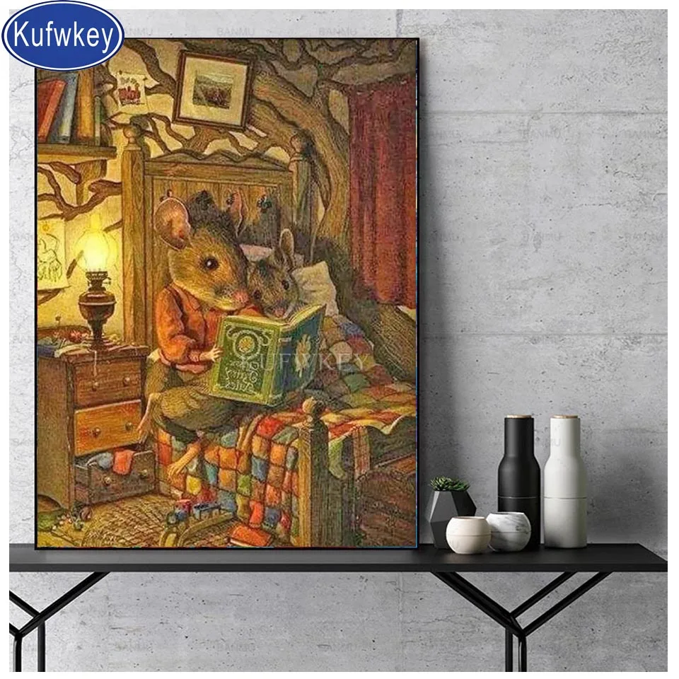 5D DIY Полная квадратная алмазная живопись мультфильм Хомяк искусство Алмазная