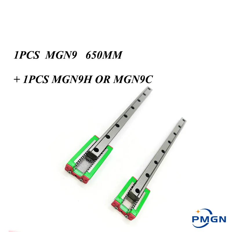 

High quality 1pcs 9mm Linear Guide MGN9 L= 650mm Linear Rail Way + MGN9C or MGN9H Long Linear SS Carriage for CNC XYZ Axis