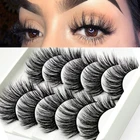 5 пар 3D норковые накладные ресницы объёмные Угловые густые полоски мягкие натуральные долговечные ресницы для наращивания принадлежности для ресниц