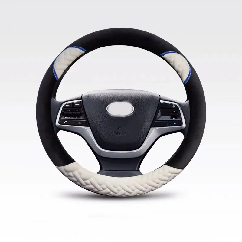 Универсальный 38 см чехол на руль чехлы колеса для peugeot HONDA короткий плюшевый авто