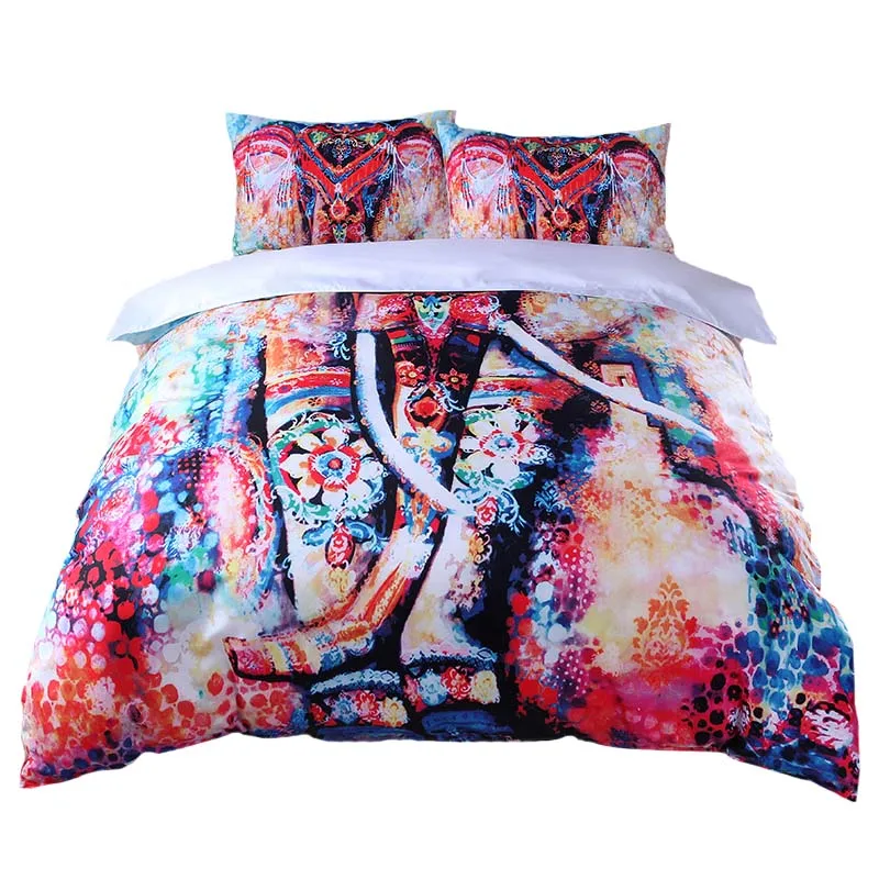 3d постельные принадлежности в стиле бохо с индийским слоном принтом королевы