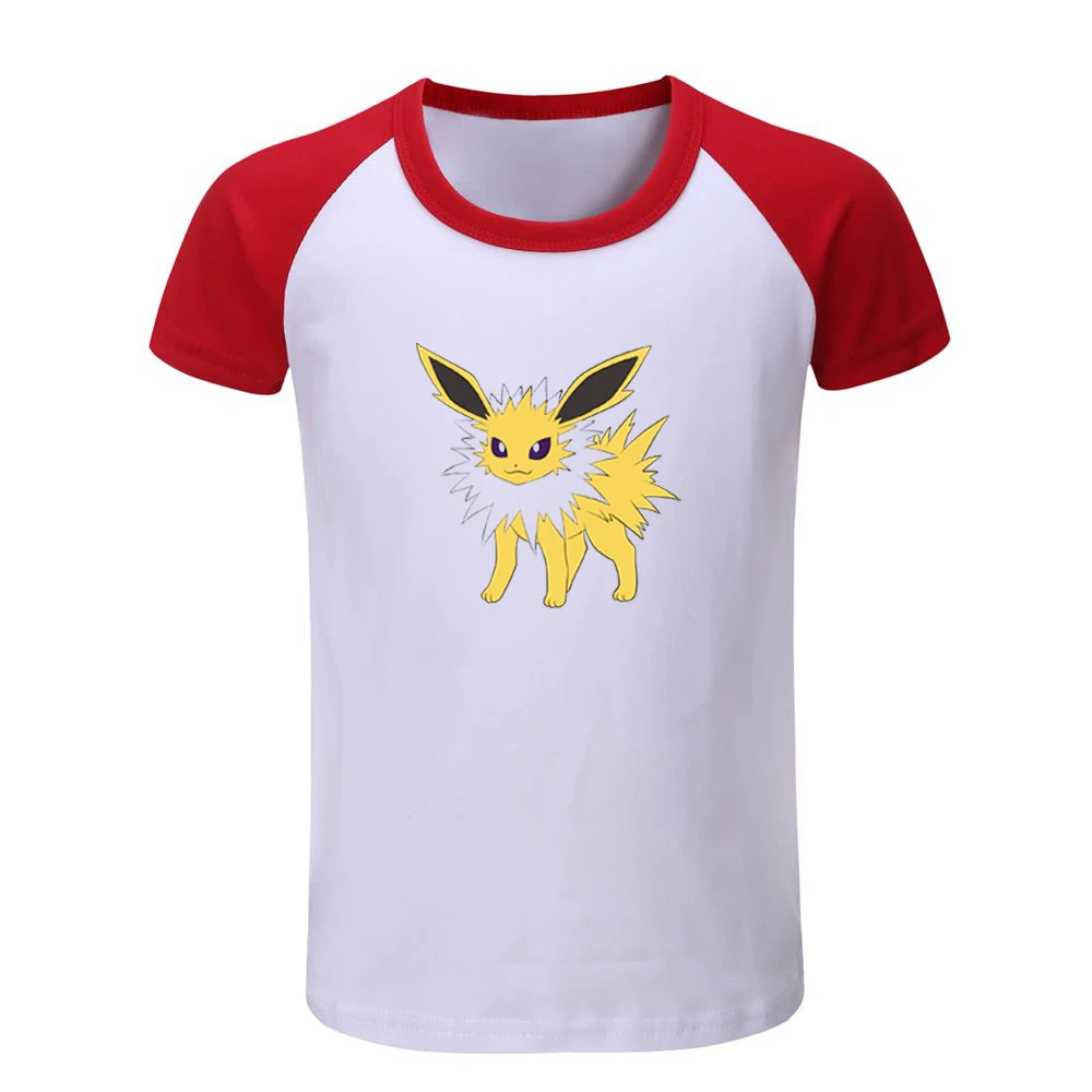 Милые детские футболки с рисунком Покемон Эви джолтеон Детские хлопковые