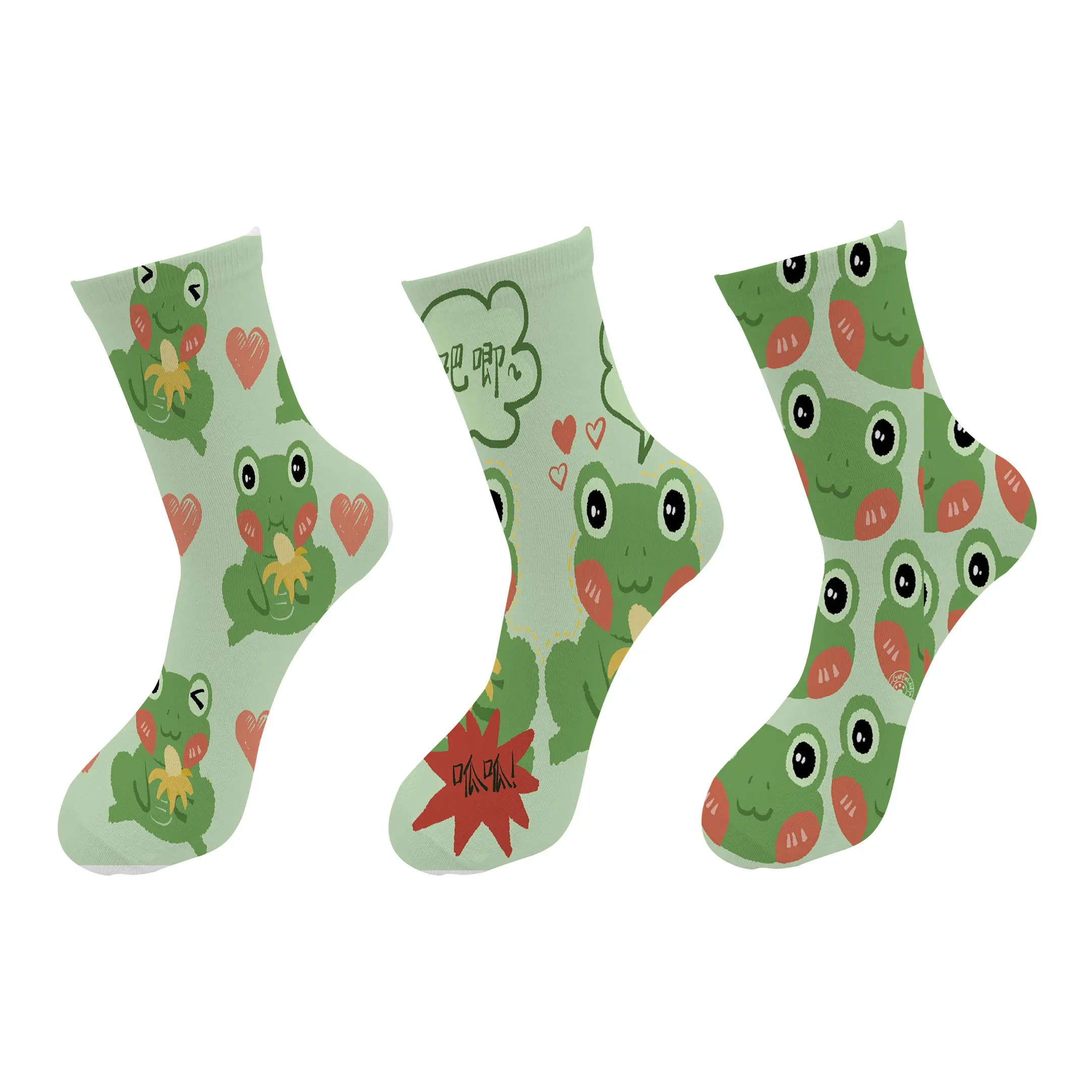 

New Fashion Cute Crew Socks Women Cartoon Animals frogs Cotton Long Socks Happy Korea Harajuku Kawaii Socks for Gifts