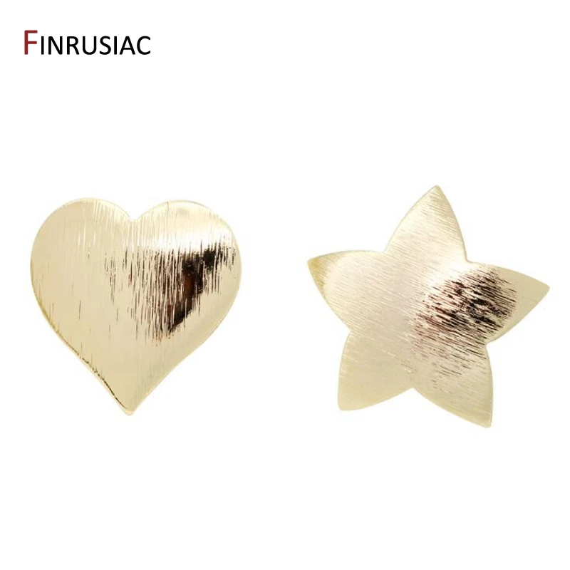 Высококачественные латунные металлические серьги с позолотой 14 к со звездой и