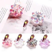 lotus shape nail display stand flexible mini practice holder auroras showing shelf tools for manicure nail display plate
