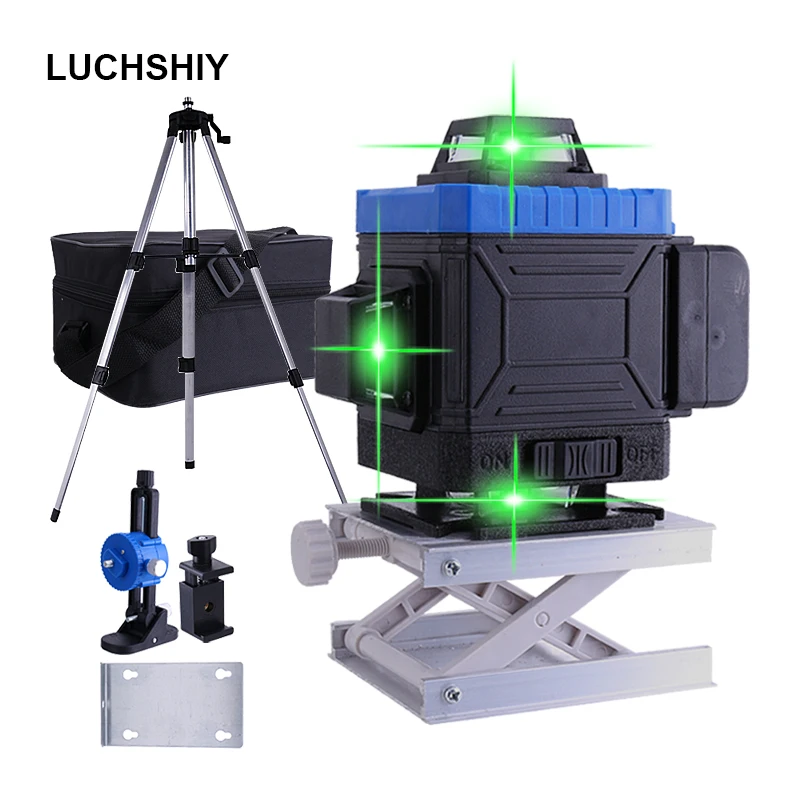 

Лазерный уровень 4D/3D, самонивелирующийся строительный нивелир с 16/12 зелеными линиями, лазер пузырь