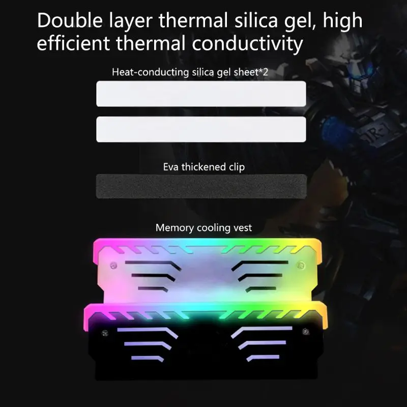 Кулер для оперативной памяти RGB радиатор охлаждающий жилет ПК игровой модуль DDR