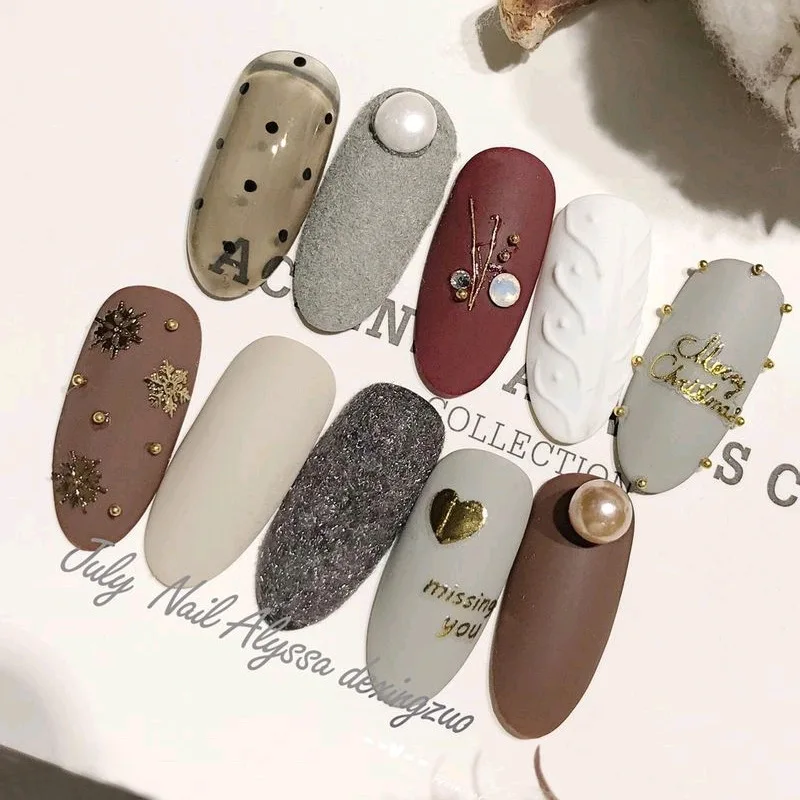 

6 Grid/set Nail Rhinestone for Nails Small Alloy Round Beads 3D Nail Art Decoration In Wheel Accessories Stone In Wheel DIY Tips