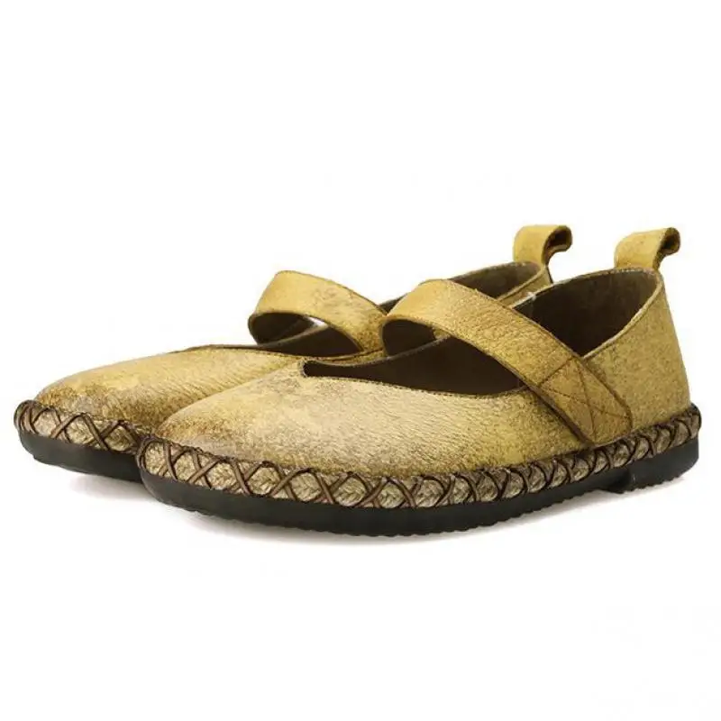 Johnature/Новинка 2020 года сезон весна женская обувь на плоской подошве из натуральной