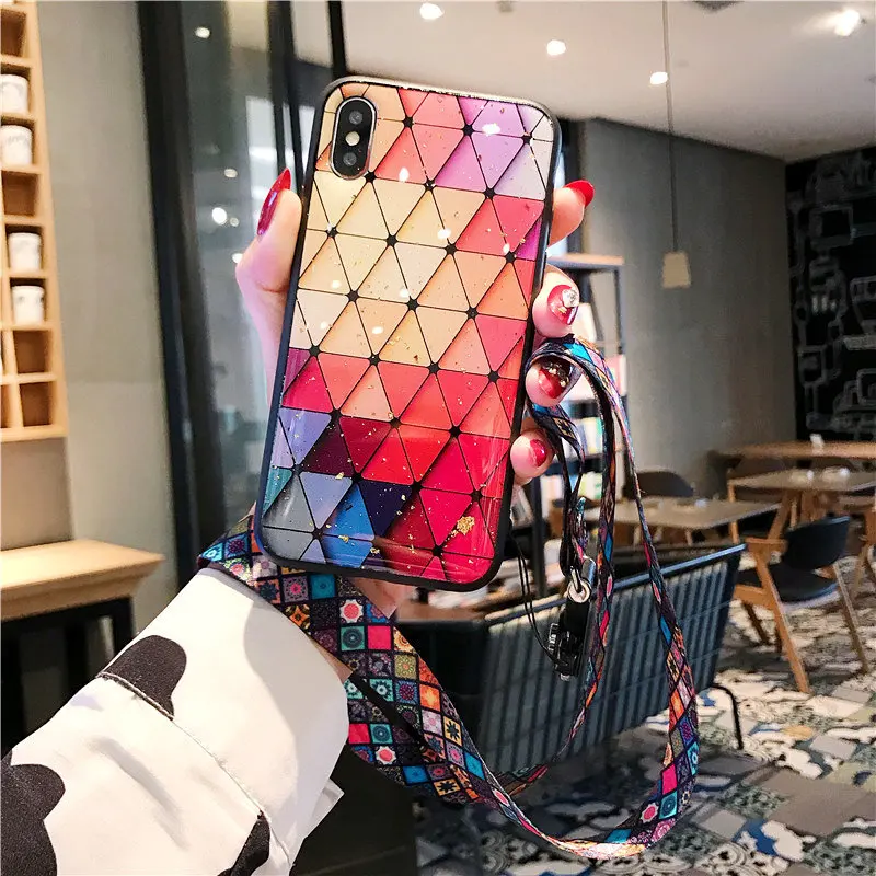 Роскошный эпоксидный глянцевый чехол для телефона iPhone 12 11 Pro X XR XS MAX 6 7 8 Plus SE2020 Samsung