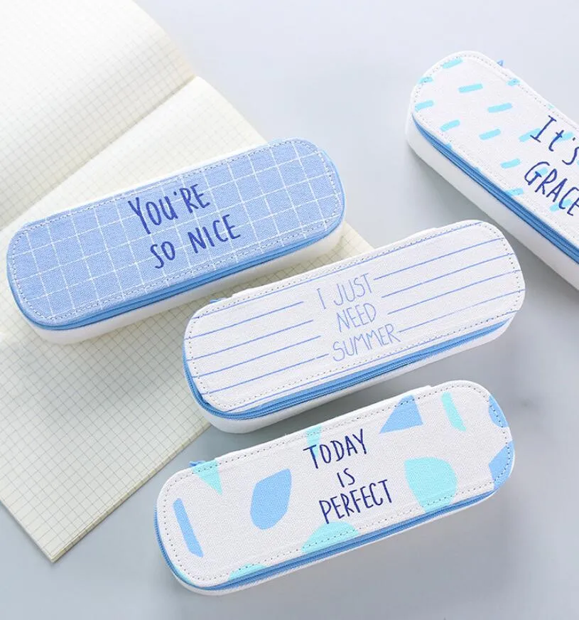 Холщовый пенал для карандашей Канцелярский чехол школьный подарок|Пеналы| |