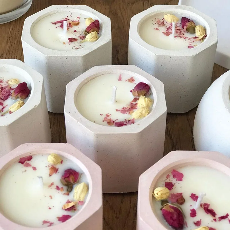 Бетонный контейнер для свечей форма подсвечник пластырь лоток хранения