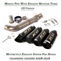 stainless middle link pipe exhaust muffler tueb db killer set system for honda cbr1000 cbr1000rr 2008 2016 us version motorcycle