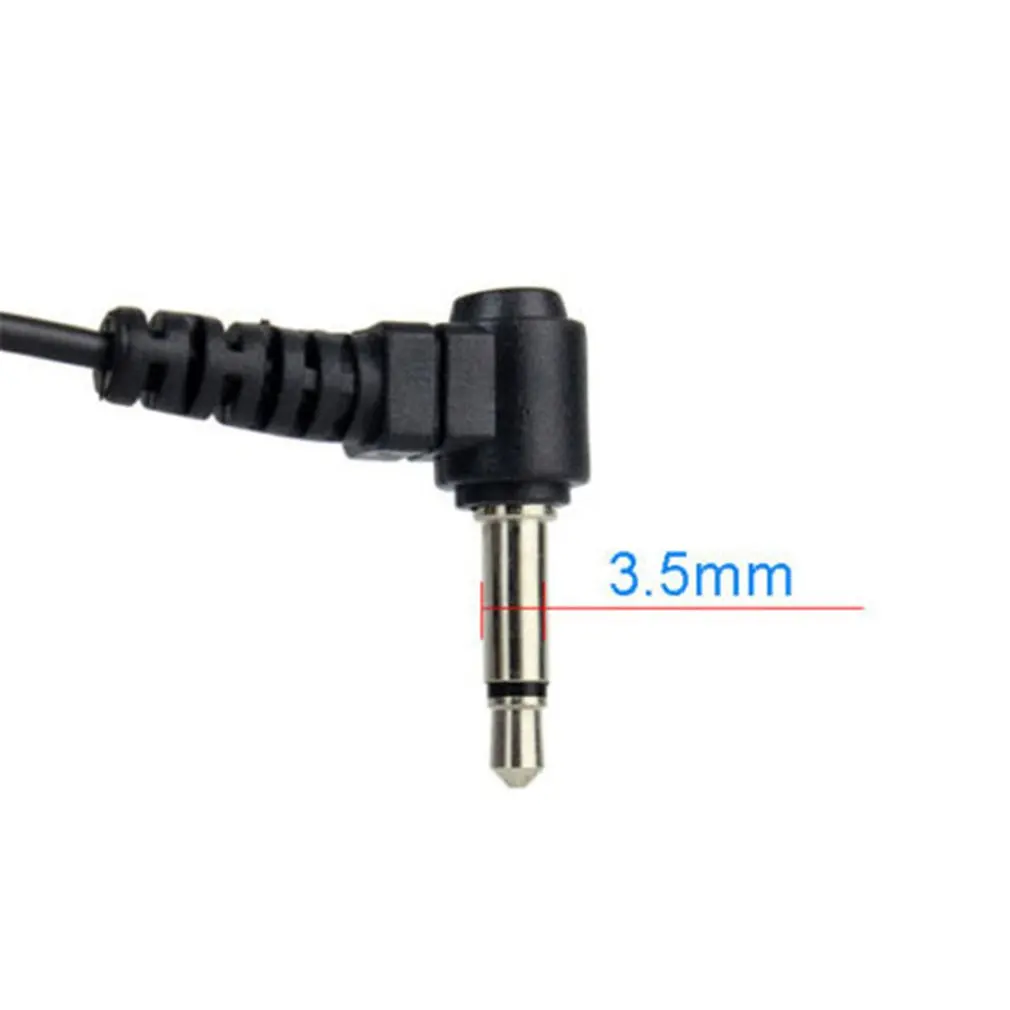 

Portable One PCS 3.5mm Curved Jack D-shape Listening Only Headset Earphone for Two Radio Transceivers Walkie Radio Ear Hook