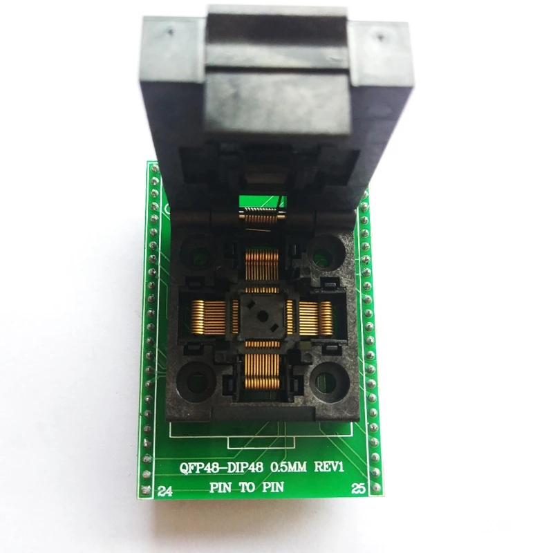 Tqfp48 Qfp48 To Dip48 0.5Mm Pitch Lqfp48 Programming Adapter Mcu Test Ic Socket Programmer | Электроника