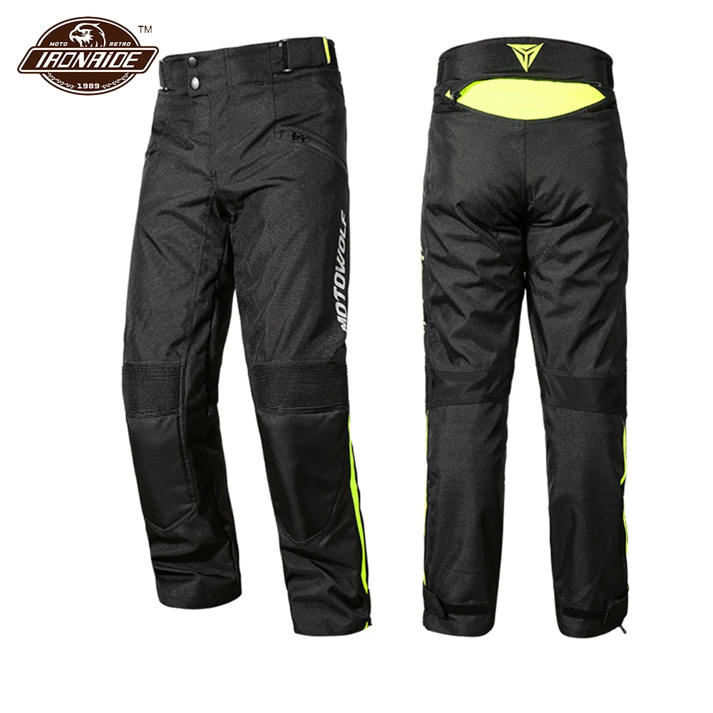 

Motorcycle Pants Windproof Moto Riding Waterproof Pants Protective Gear Remove Liner Trousers Reflective Motorbike Racing Pants