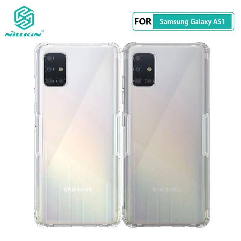 TPU чехол для samsung Galaxy A51 A71 Nillkin натуральный прозрачный мягкий Кремний Мягкий