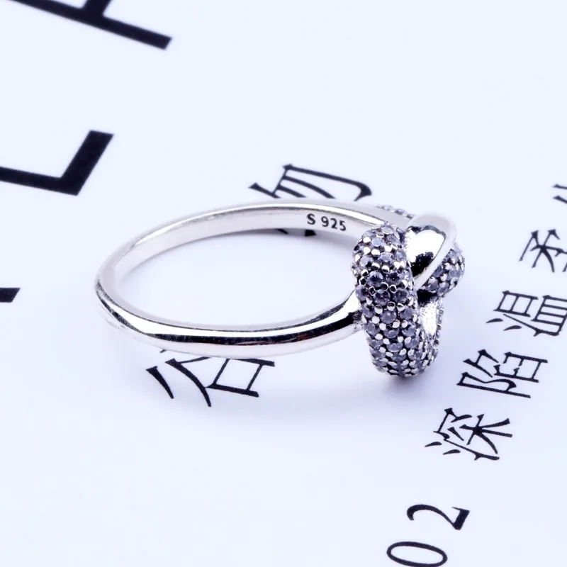 Новинка 2020 оригинальное кольцо из серебра 925 пробы с узелком в форме сердца для