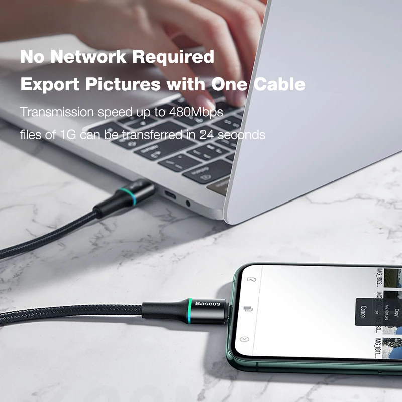 

Baseus PD 20W USB C Cable For iPhone 12 Pro 11 XS Max X 18W Fast Charging Data Cord Wire For iPad Air Type C USBC Lighting Cable