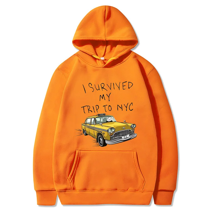 

I Survived My Trip To NYC Fleece Hoodies Tom Holland Same Style Sweatshirt Male Female Unisex Autumn Spring Hoody Pullover