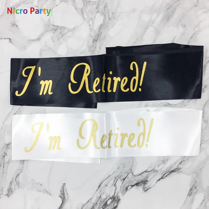Пояс Nicro I'm на пенсию золотистый штампованный ремень плечо украшение для