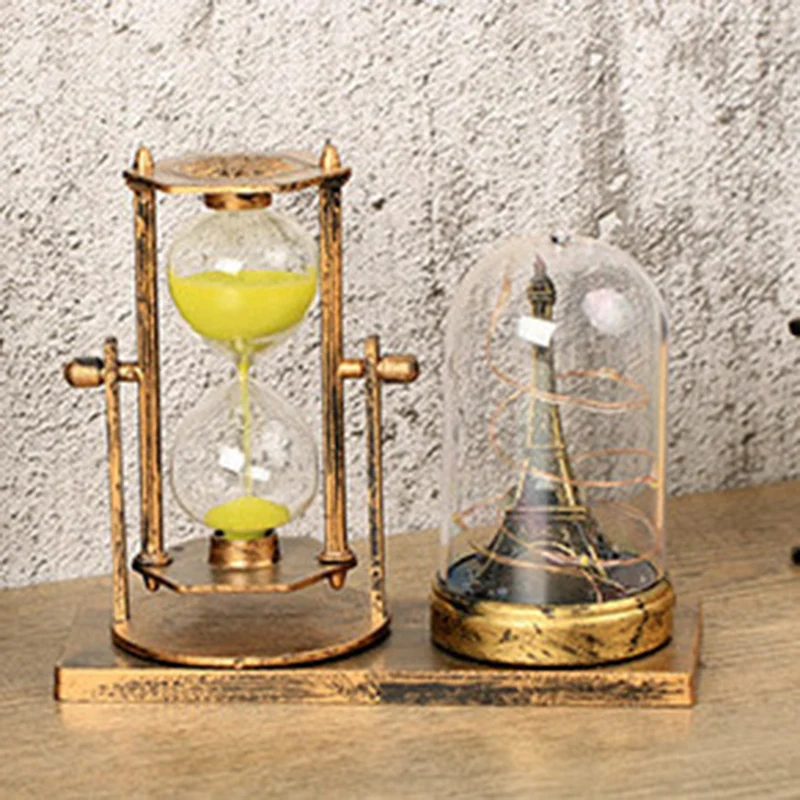 Новый Ретро башня звезда лампа ручка держатель украшения песочные часы зыбучие