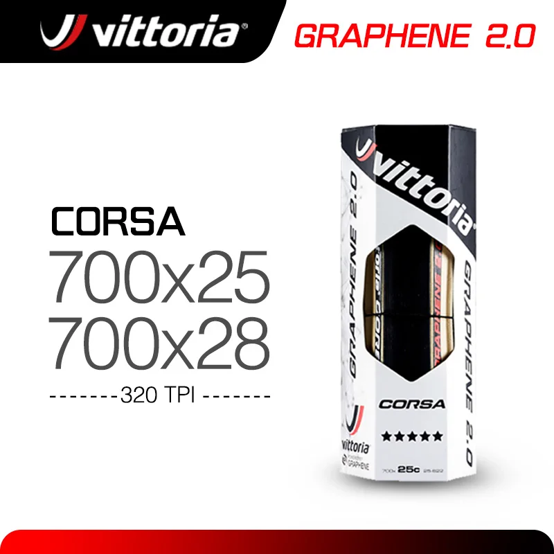 Шина для шоссейного велосипеда Vittoria CORSA 700 × 25C/28C графеновая куркума 2 0 4C 320 TPI
